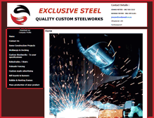 Tablet Screenshot of exclusivesteel.co.za